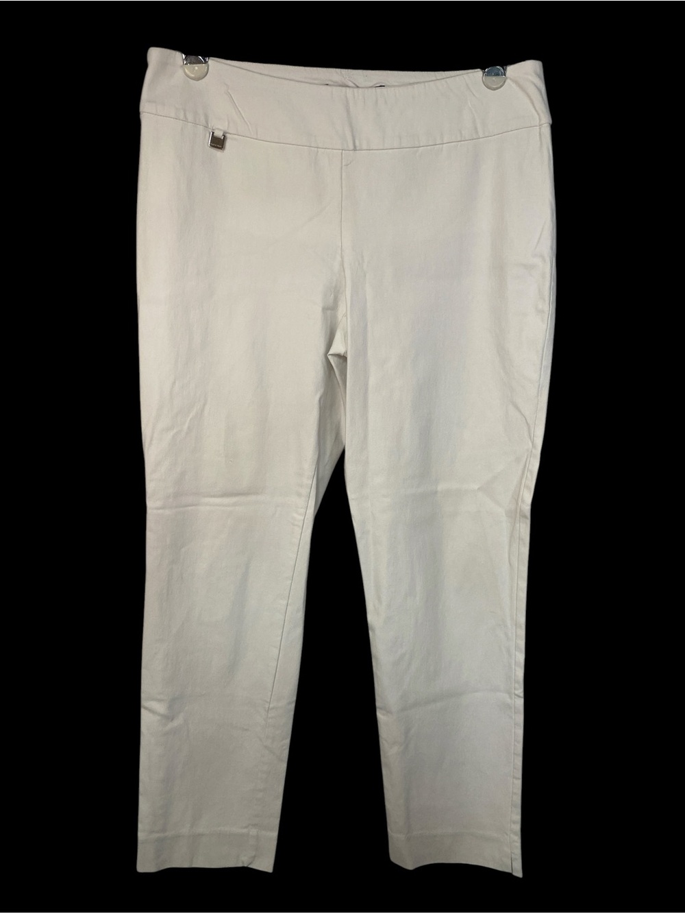 Peck & Peck Classic White Pull-On Stretch Pants Women’s Size 14